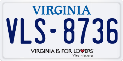 VA license plate VLS8736