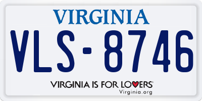 VA license plate VLS8746