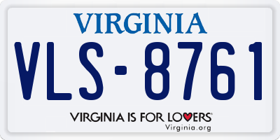 VA license plate VLS8761