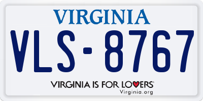 VA license plate VLS8767