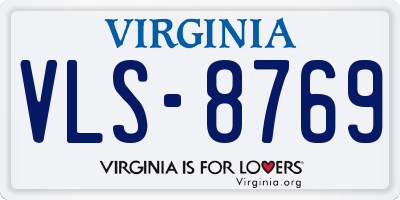 VA license plate VLS8769