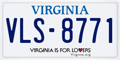 VA license plate VLS8771