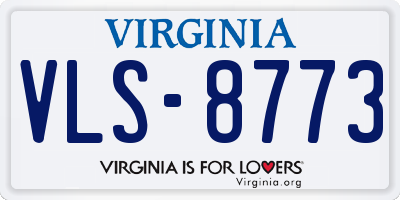 VA license plate VLS8773