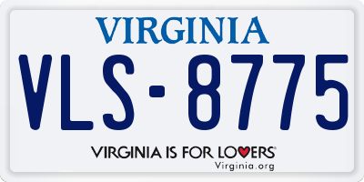 VA license plate VLS8775
