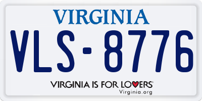 VA license plate VLS8776