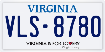 VA license plate VLS8780
