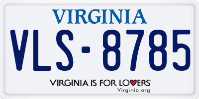 VA license plate VLS8785