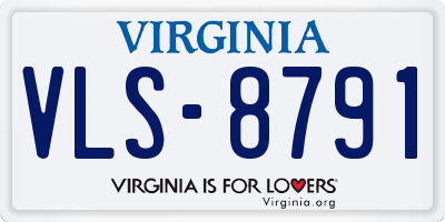 VA license plate VLS8791