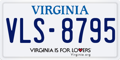 VA license plate VLS8795