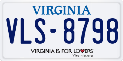 VA license plate VLS8798