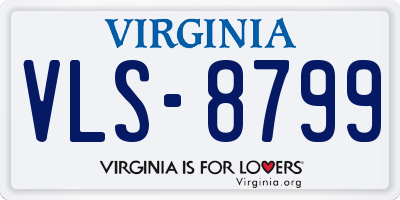 VA license plate VLS8799