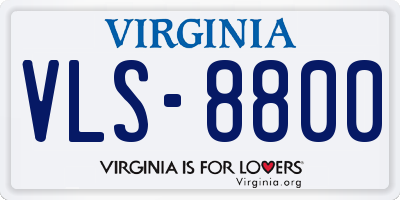 VA license plate VLS8800