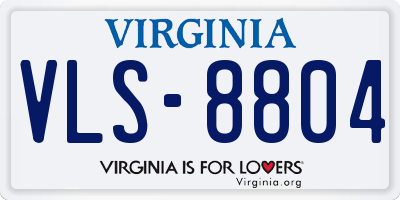 VA license plate VLS8804