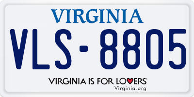 VA license plate VLS8805