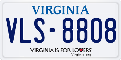 VA license plate VLS8808