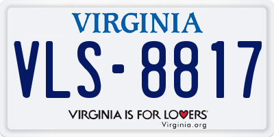 VA license plate VLS8817