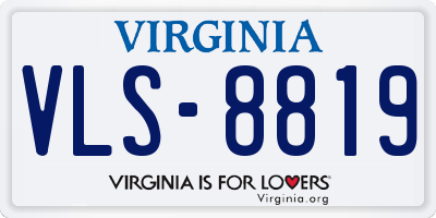 VA license plate VLS8819