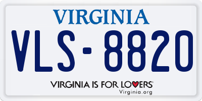 VA license plate VLS8820