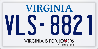 VA license plate VLS8821