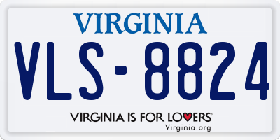VA license plate VLS8824