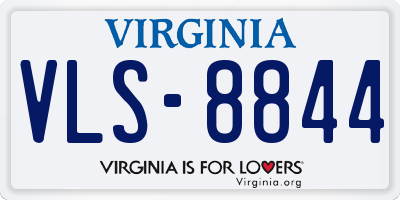 VA license plate VLS8844