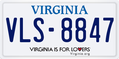 VA license plate VLS8847