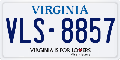 VA license plate VLS8857