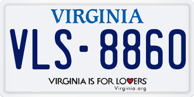VA license plate VLS8860