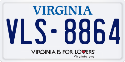 VA license plate VLS8864