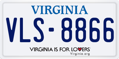 VA license plate VLS8866