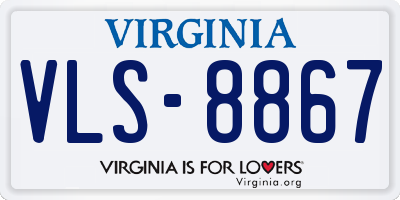 VA license plate VLS8867