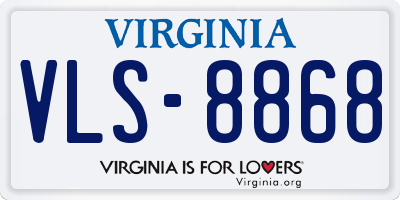 VA license plate VLS8868