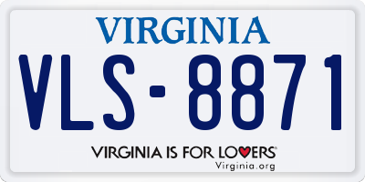 VA license plate VLS8871