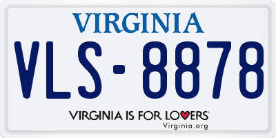 VA license plate VLS8878