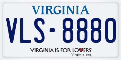 VA license plate VLS8880