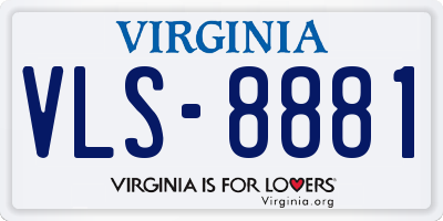 VA license plate VLS8881