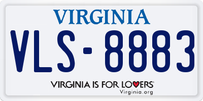 VA license plate VLS8883