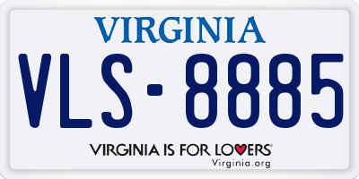 VA license plate VLS8885