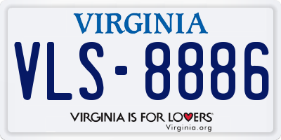 VA license plate VLS8886
