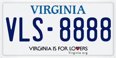 VA license plate VLS8888