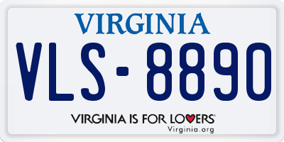 VA license plate VLS8890