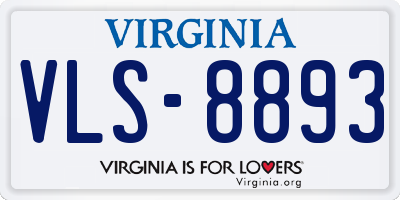 VA license plate VLS8893