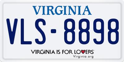 VA license plate VLS8898