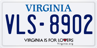 VA license plate VLS8902