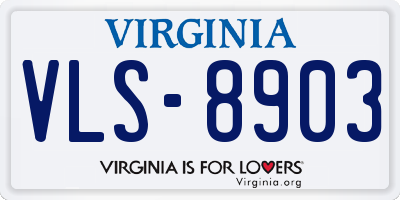 VA license plate VLS8903