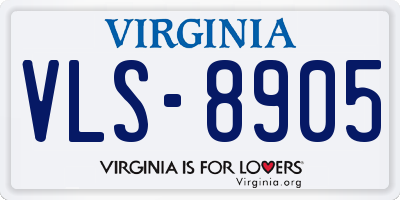 VA license plate VLS8905