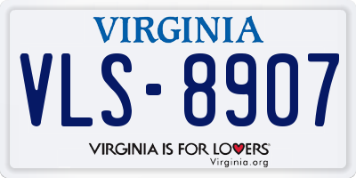 VA license plate VLS8907