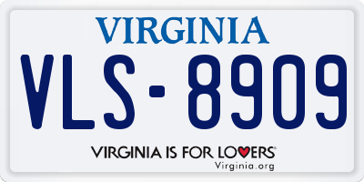 VA license plate VLS8909