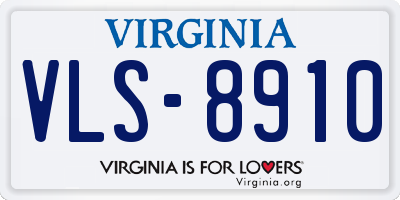 VA license plate VLS8910