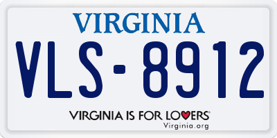 VA license plate VLS8912